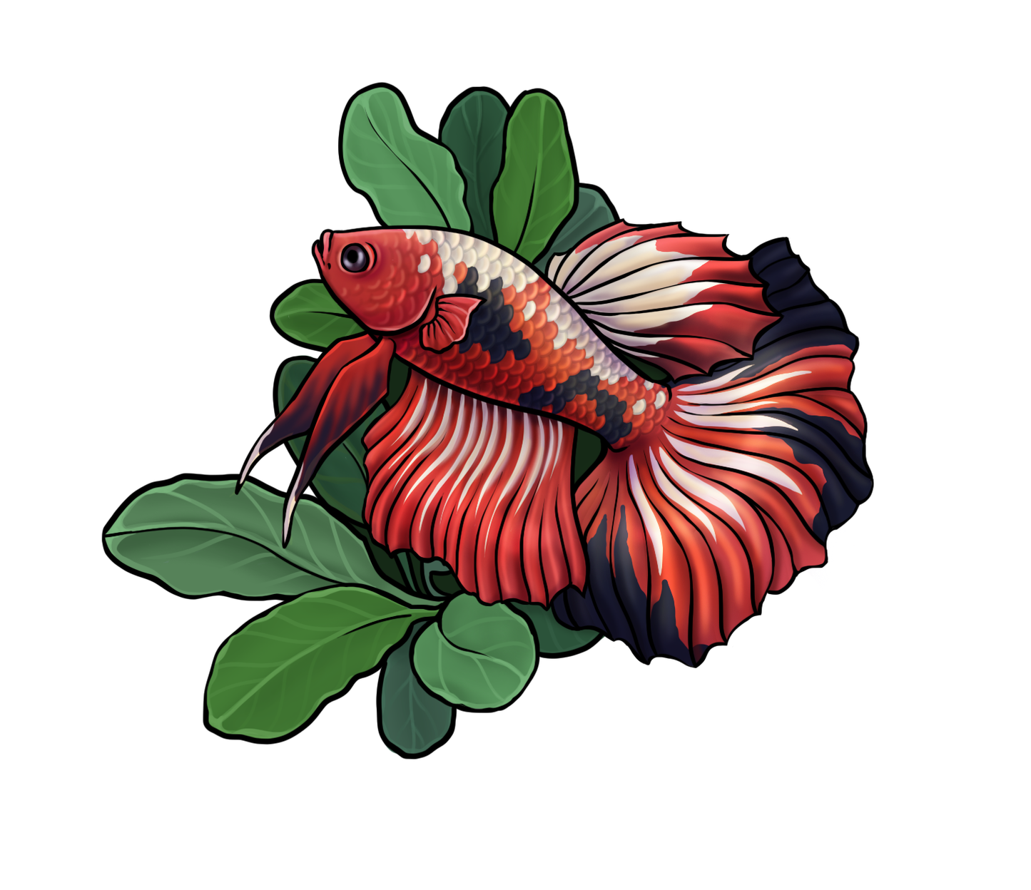 Half-moon Ironman Sticker 2"